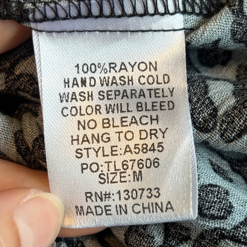 Umgee Multicolor Mixed Print Patchwork Round Neck… - image 8